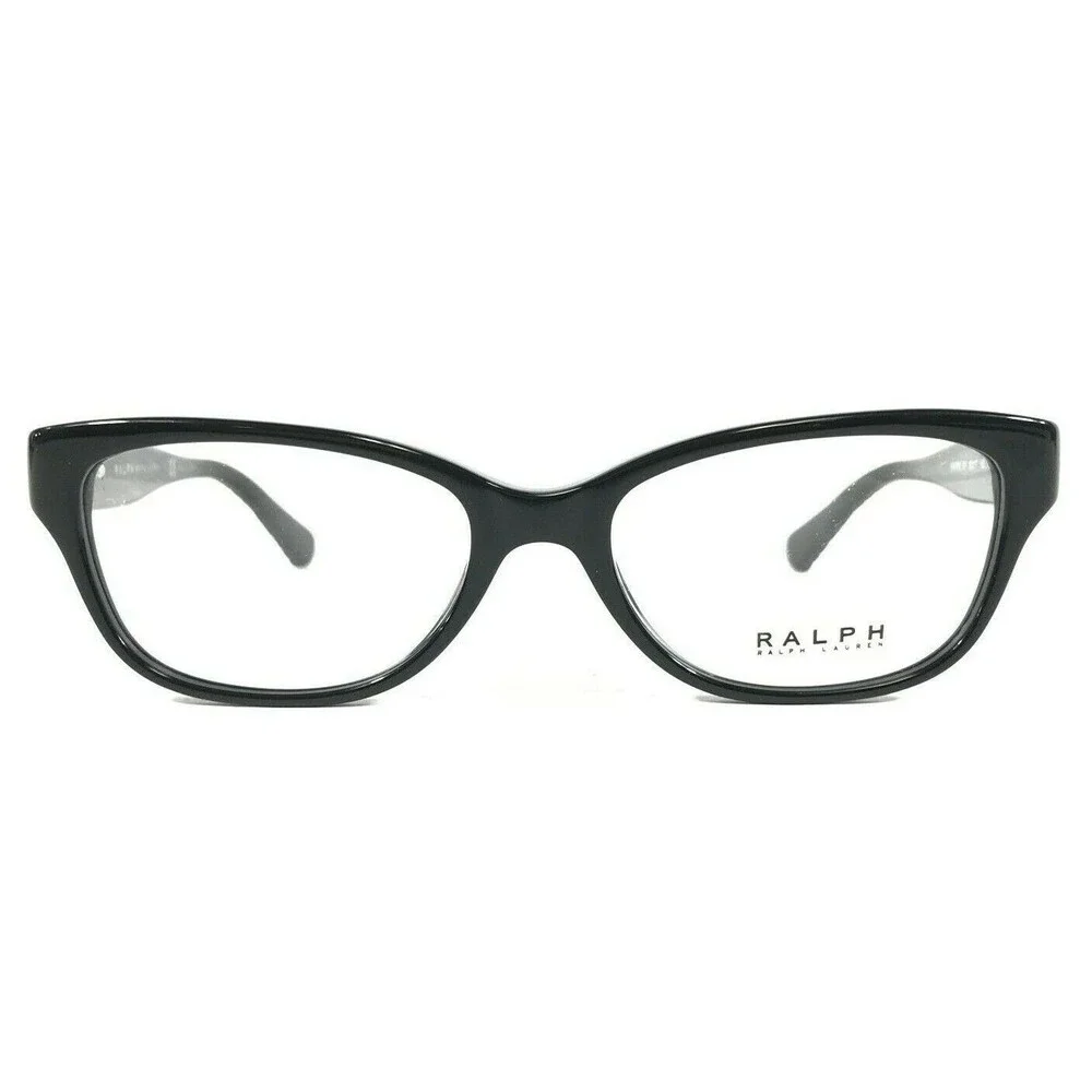 Ralph Lauren Eyeglasses Frames RA 7053 501 Black Ribbed Cat Eye 52-17-140